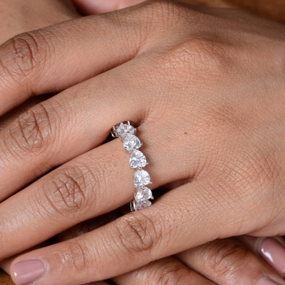 5.00 ctw AAA Premium Cubic Zirconia Rhodium